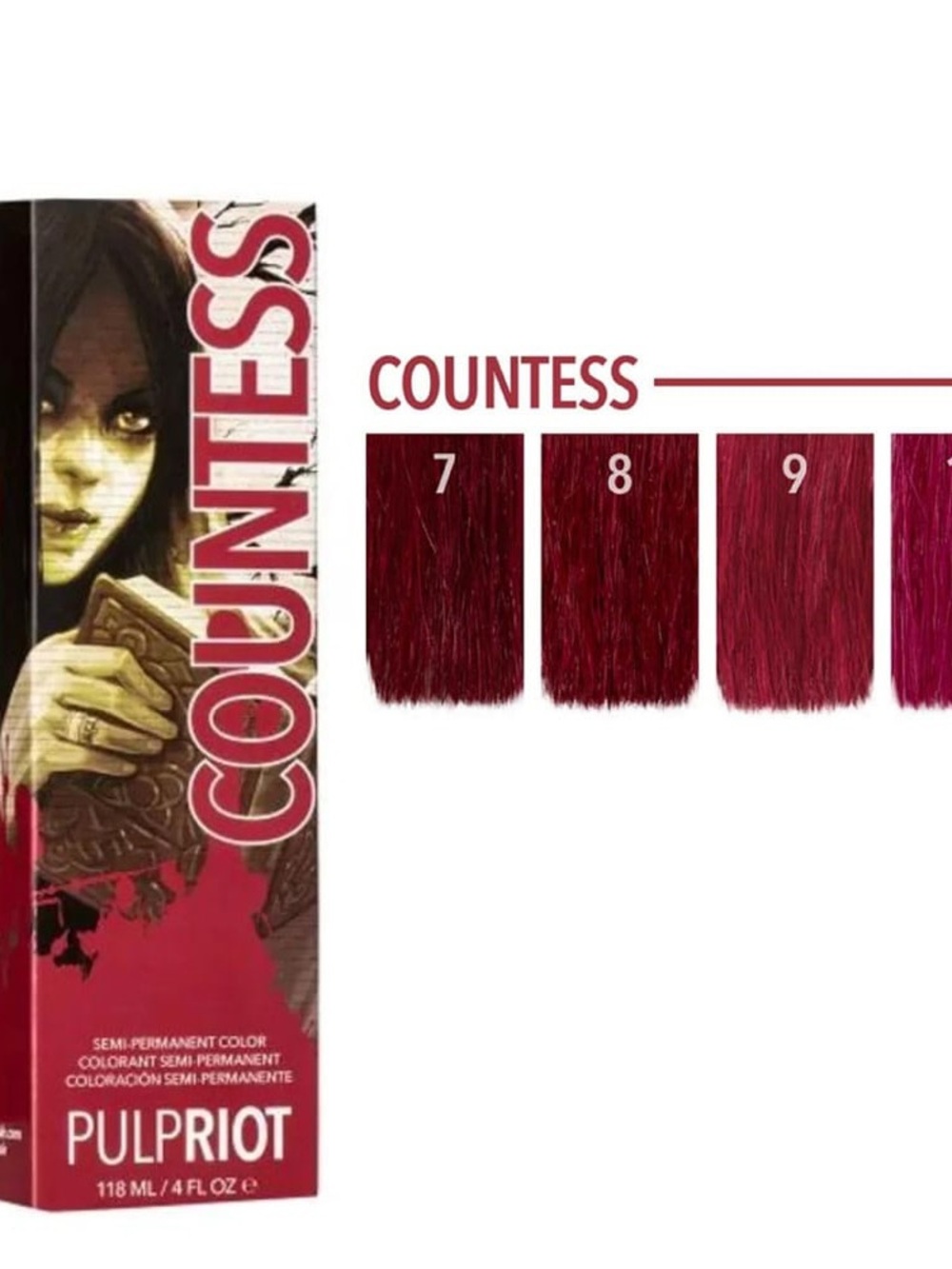 Pulp riot hair semi permanent color countess red direct dye 4fl oz